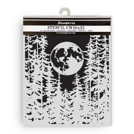 Stamperia - Herbarium Silvae - Moon in the Forest Stencil (20x25cm)