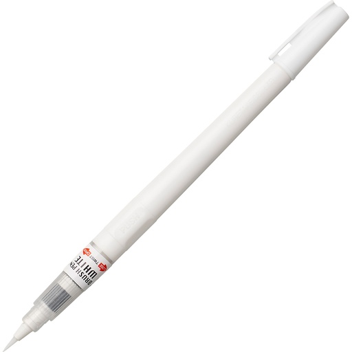 Kuretake Zig Cartoonist Brush Pen - White (with poly bag)