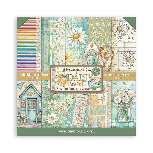 Stamperia - Daisy Art - 12"x12" Double Sided Scrapbooking Pad 