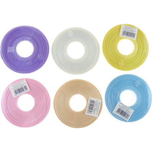 Double Faced Satin Ribbon Set - Pastels (10mm x20m x6reels)