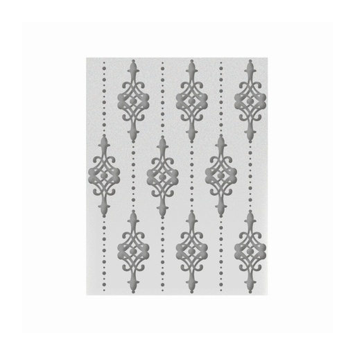 Couture Creations A2 Embossing Folder - Lilliputana Curtain