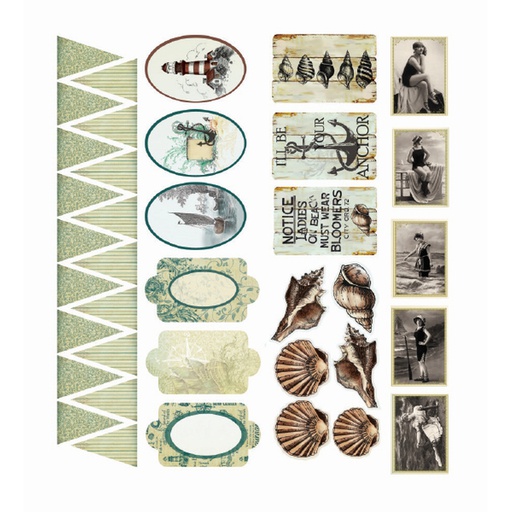 Couture Creations Sea Breeze Adhesive Chipboard