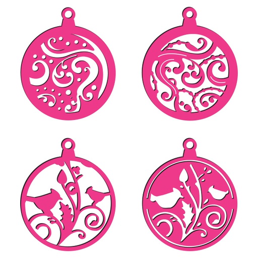 Swirls & Birds Bauble Tags