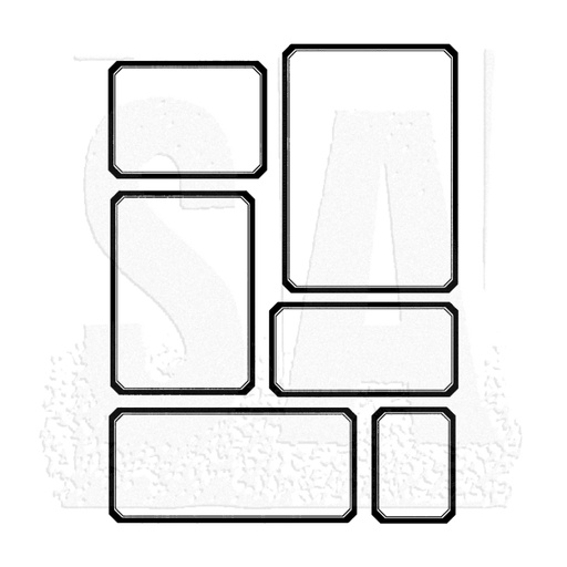 Tim Holtz - Stampers Anonymous Cling Stamps - Label Frames