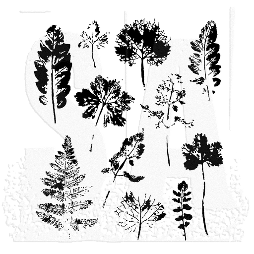 Tim Holtz - Stampers Anonymous Cling Stamps - Leaf Prints