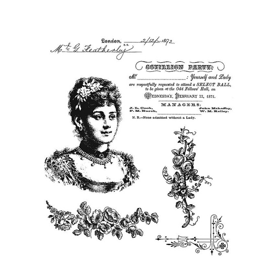 Tim Holtz - Stampers Anonymous Cling Stamps - Victorian