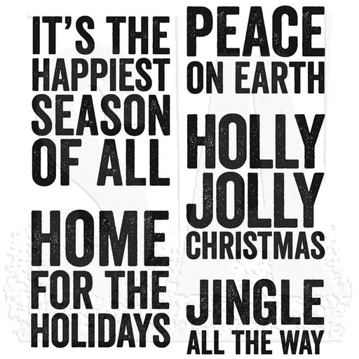 Tim Holtz - Stampers Anonymous Cling Stamps - Bold Tidings 3