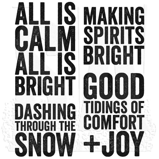 Tim Holtz - Stampers Anonymous Cling Stamps - Bold Tidings 4