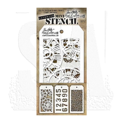 Tim Holtz Mini Layering Stencil Set #2
