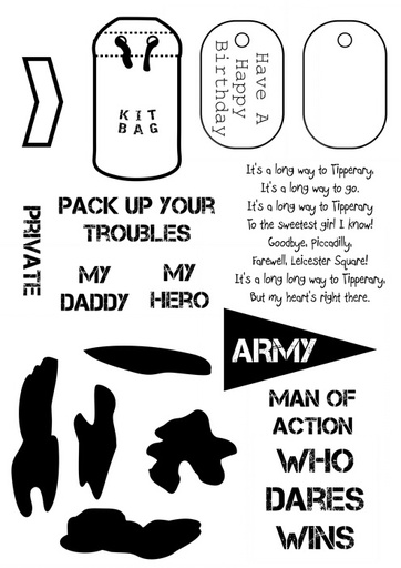 Bert & Gerts Army A5 stamp set