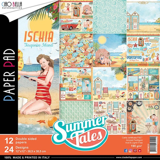 Ciao Bella Paper - Summer Tales Paper Pad (12"x12")