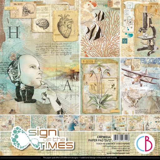 Ciao Bella Paper - Sign of the Times Paper Pad (12"x12")