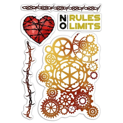 Ciao Bella Paper - No Rules No Limits 4"x6" Stamp Set