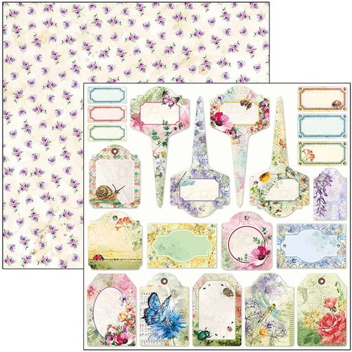 Ciao Bella Paper - Microcosmos Tags 12"x12" (x12 )