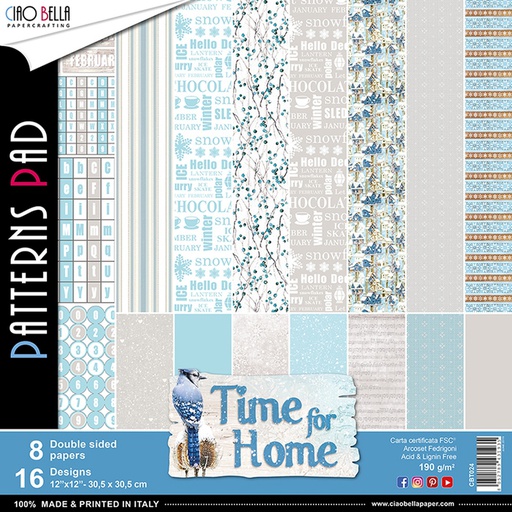 Ciao Bella Paper - Time for Home - 12"x12" Patterns Pad 
