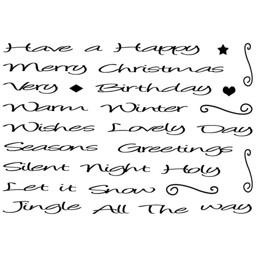 Winter Words Clear Stamp Set