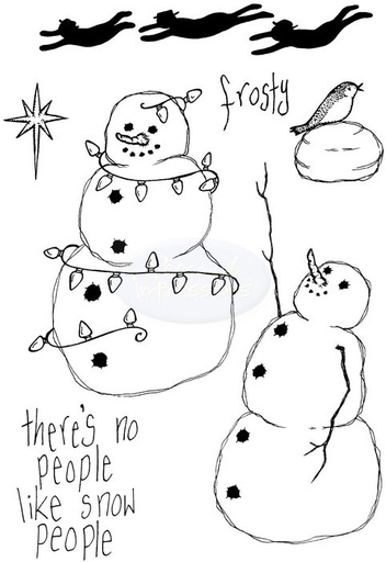 Lindsay Mason Flying Snowmen stamp set