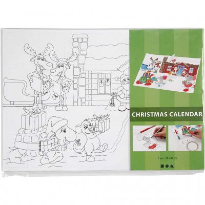 Creativ - Christmas Colouring Calendar (5 pk)