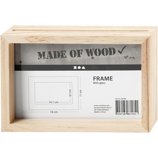 Creativ - Wood & Glass Double Frame - 16x11x4cm 