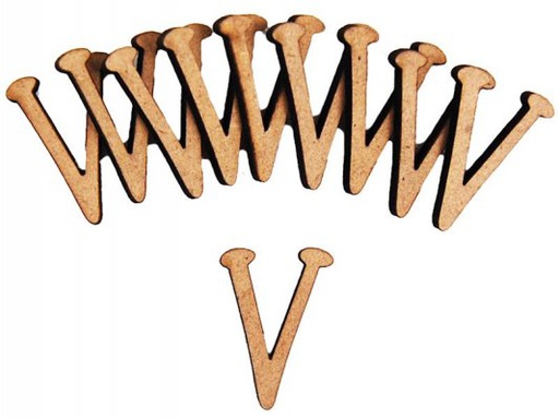 Pronty Crafts - MDF Letter v - 2.8cm (10pk)