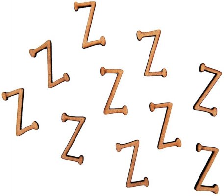 Pronty Crafts - MDF Letter z - 2.8cm (10pk)