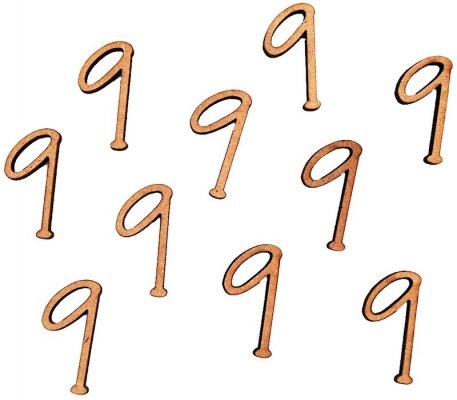 Pronty Crafts - MDF Number 9 - 2.8cm (10pk)