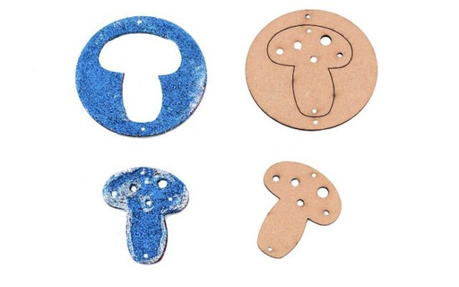 Pronty Crafts - MDF Christmas Toadstool Duo (3pack)