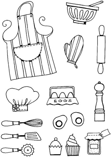 Cathie Shuttleworth Kitchen Bits stamp set