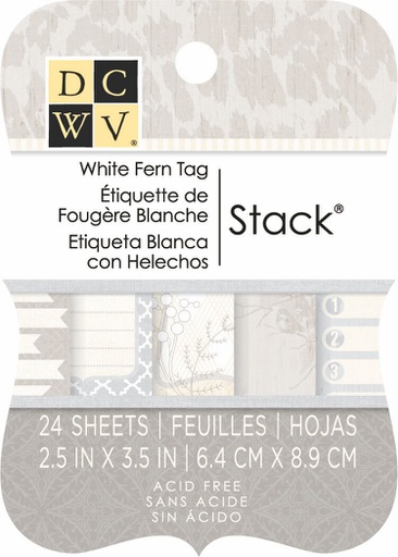 2X3 White Fern Tag Stack