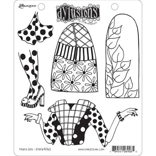 Dylusions Paper Doll stamp set