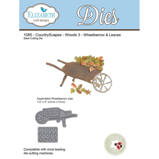 Elizabeth Craft Designs - Wheelbarrow & Leaves Die Set