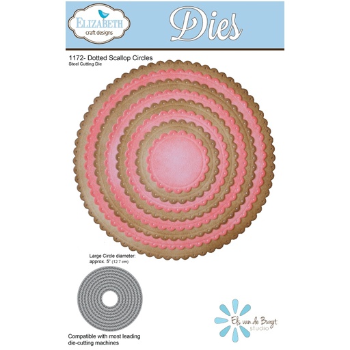 Elizabeth Craft Designs - Dotted Scallop Circles Nesting Dies