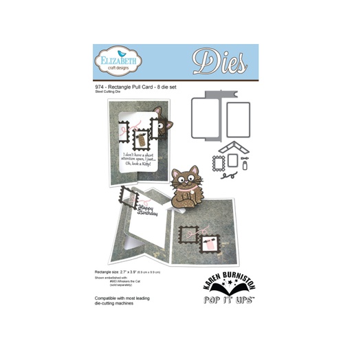 Elizabeth Craft Designs - Rectangle Pull Card Die Set - POP IT UPS