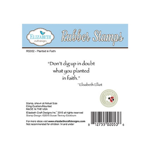 Elizabeth Craft Designs – Planted in Faith Rubber Stamp