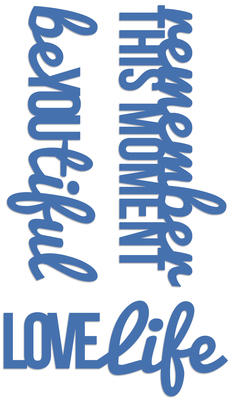 Decorative Dies Script Words