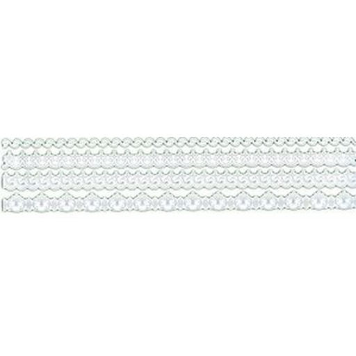 Silver Fanciful Adhesive Borde