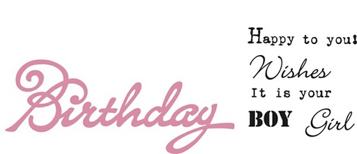 Marianne Designs - Birthday die & stamp set