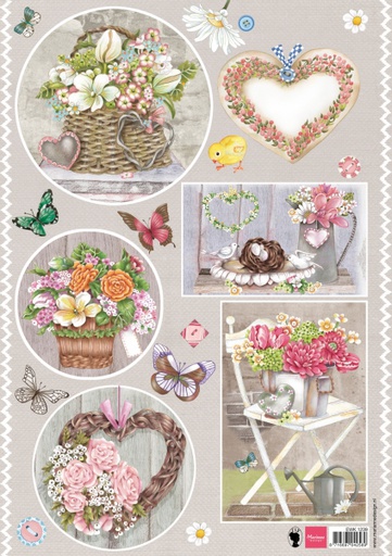 Country style - Hearts Sold in Packs of 10's