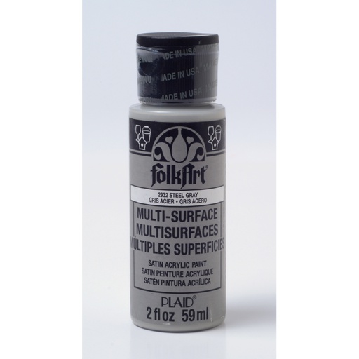 Steel Gray Folkart Multi-Surface 2oz