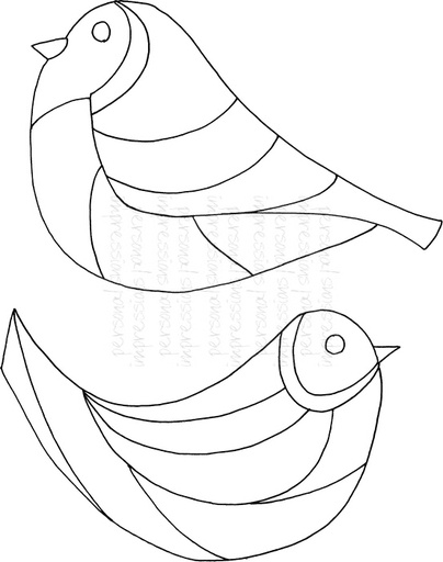 Sweet Dixie Zendoodle Bird Pair by Lindsay Mason