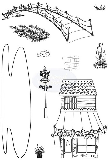 Polkadoodles Pond Neighbours stamp set