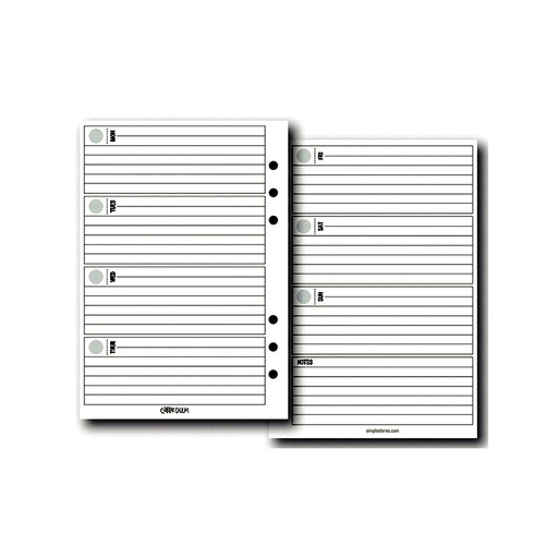 Horizontal Format Weekly Inserts Sold in singles