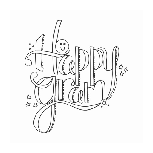 Spellbinders Happy Gram stamp set