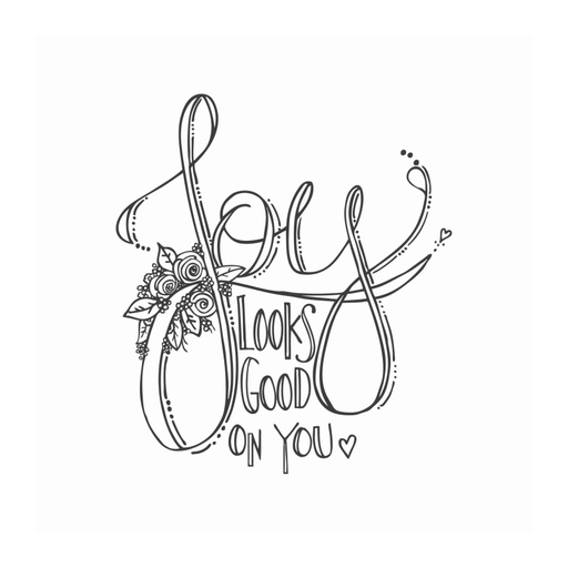 Spellbinders Joy Looks Good On You stamp set