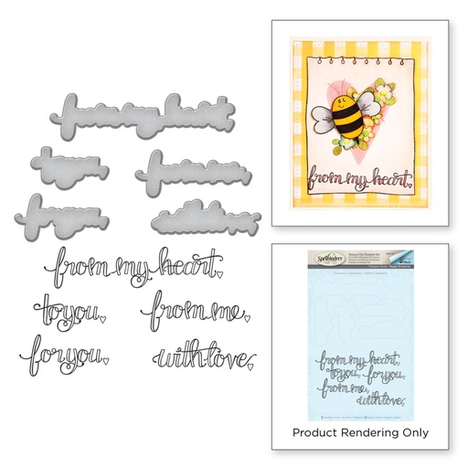 Spellbinders Stamp & Die Set - Sentiments 2