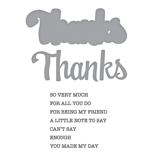 Spellbinders Stamp & Die Set - Thanks Expressions 