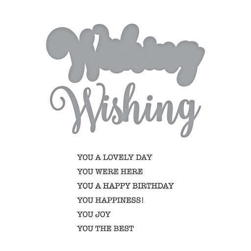 Spellbinders Stamp & Die Set - Wishing Expressions