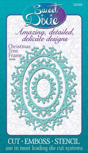 Sweet Dixie Christmas Tree Frame Nesting die set