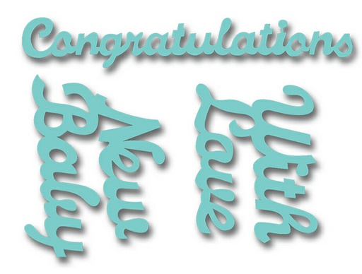 Sweet Dixie Congratulations Sentiments die set