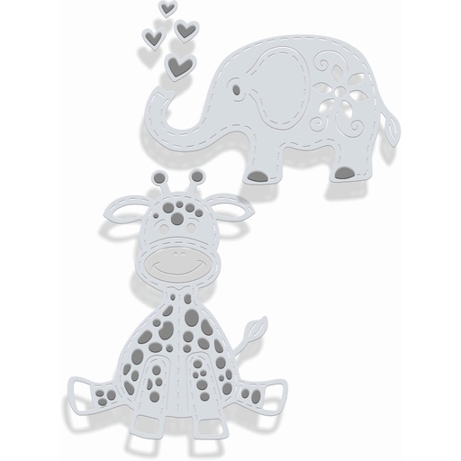 Sweet Dixie Toy Giraffe & Elephant die set